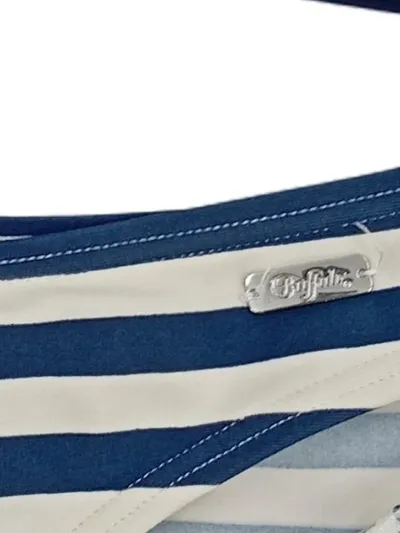 Buffalo Bikini Mädchen 134/140 Blau Weiß Gestreift Neckholder Maritim