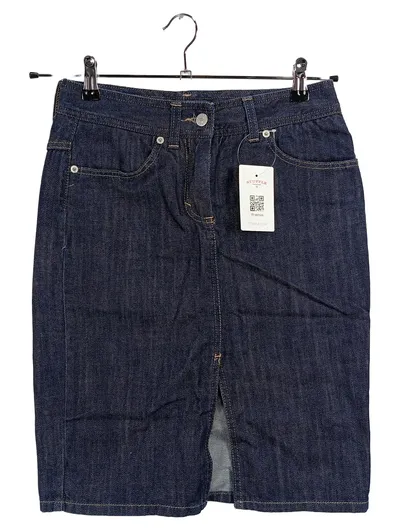 SISLEY Damen Jeansrock Gr. 38 Blau Denim Bleistiftrock Baumwolle
