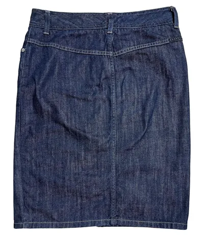 SISLEY Damen Jeansrock Gr. 38 Blau Denim Bleistiftrock Baumwolle