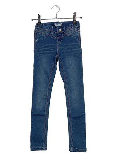 NAME IT Mädchen Jeans Skinny Fit Dunkelblau Gr. 128 Stretch