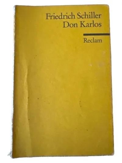 Friedrich Schiller Don Karlos Reclam Taschenbuch Drama Theaterliteratur