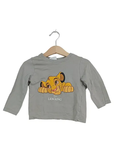 Disney König der Löwen Simba Langarmshirt Kinder Gr. 74 Grau