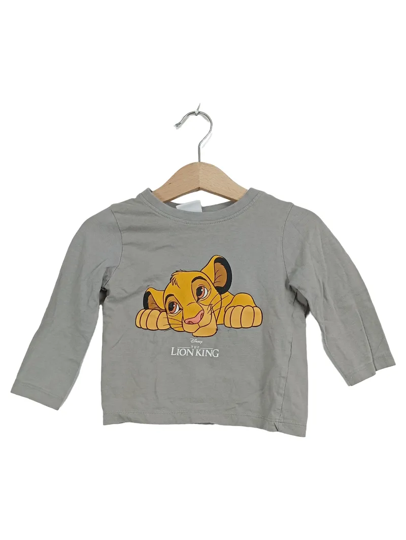 Disney König der Löwen Simba Langarmshirt Kinder Gr. 74 Grau 1