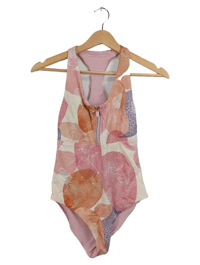 O'Neill Damen Badeanzug XS Rosa Abstrakt Reißverschluss Racerback