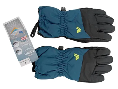 CRIVIT Kinder Skihandschuhe Gr. 6 Blau Schwarz Wasserdicht Extra Warm