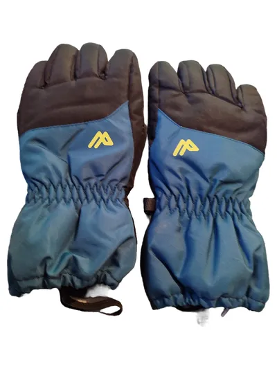 CRIVIT Kinder Skihandschuhe Gr. 6 Blau Schwarz Wasserdicht Extra Warm