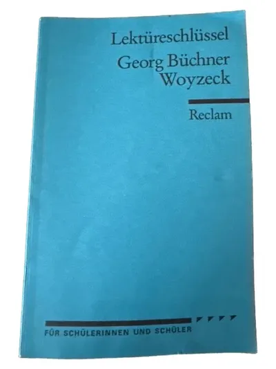 Reclam Lektüreschlüssel Woyzeck Georg Büchner Taschenbuch Abitur