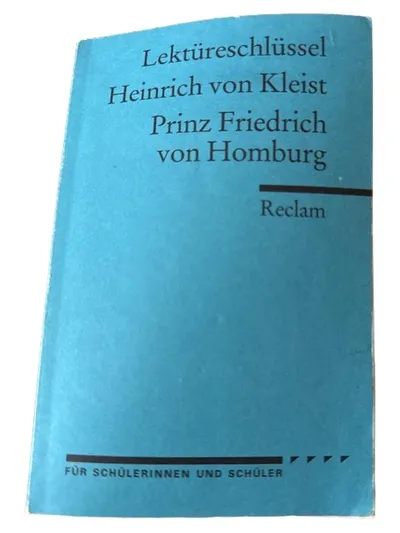 Reclam Lektüreschlüssel Prinz Friedrich von Homburg Kleist Buch Unterricht