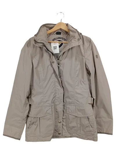 Wellensteyn Damen Leichte Jacke Gr. M Beige Kapuze Übergangsjacke