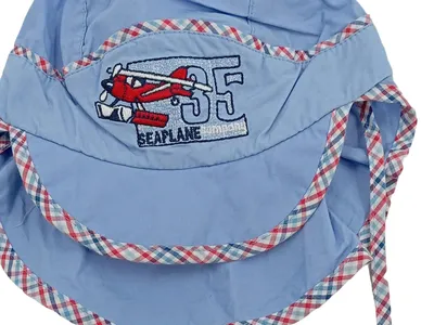 Sterntaler Kinder Hut Sonnenhut Baumwolle Blau Freizeit Uni Stickerei UNI