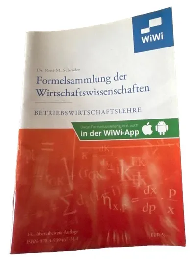 Formelsammlung Wirtschaftswissenschaften BWL Dr. Schröder 14. Auflage