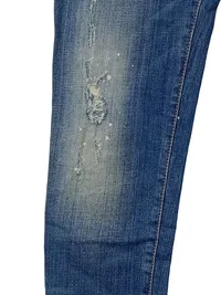 Dsquared2 Damen Slim Fit Jeans Destroyed Look Blau Gr. 42 W33 4