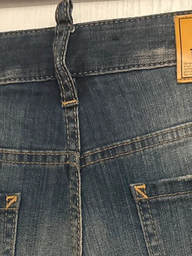 Dsquared2 Damen Slim Fit Jeans Destroyed Look Blau Gr. 42 W33 5