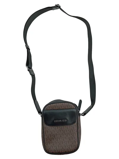 Michael Kors Umhängetasche Herren Braun Logo-Print Crossbody Bag
