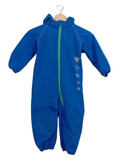 Name It Kinder Schneeanzug Overall Gr. 98 Blau Sterne Outdoor Reißverschluss