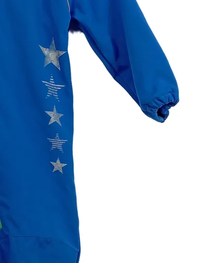 Name It Kinder Schneeanzug Overall Gr. 98 Blau Sterne Outdoor Reißverschluss