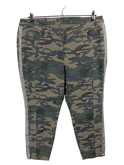Maloo Damen Cargohose Camouflage Glitzerstreifen Gr. 36/S W28