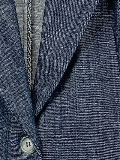 Nuna Lie Blazer Damen Elegant Business Blau Meliert Gr. 42 L Baumwolle