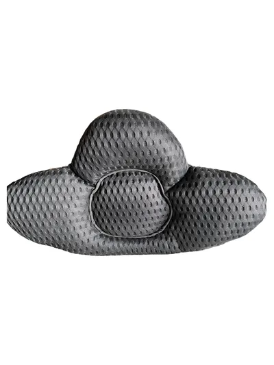 Novitesse Lendenkissen Nackenkissen Polyester Struktur Grau 50x30 cm
