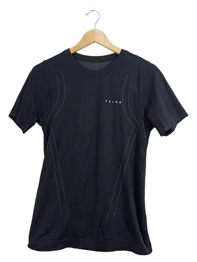FALKE Herren Sport Shirt Kurzarm Funktionsshirt Polyamid Schwarz S