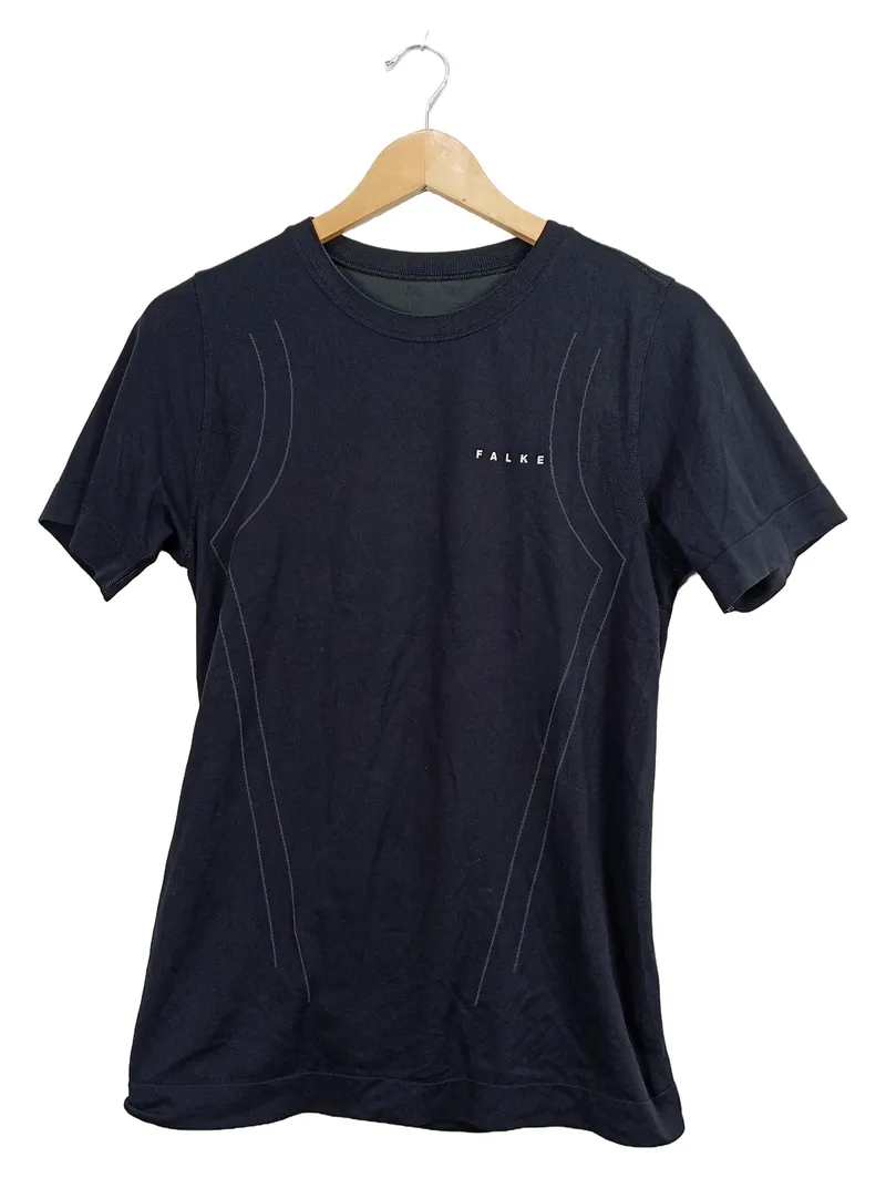 FALKE Herren Sport Shirt Kurzarm Funktionsshirt Polyamid Schwarz S 1