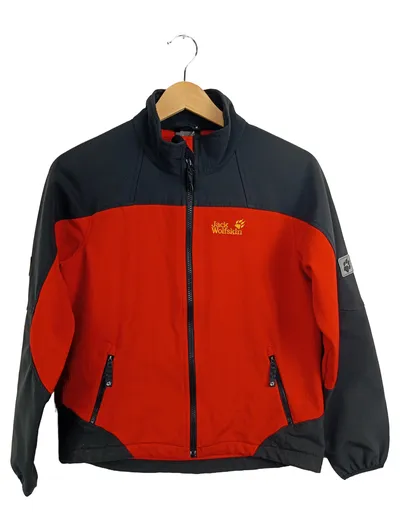 Jack Wolfskin Kinder Outdoorjacke Gr. 152 Rot Uni Herbst Winter Polyester