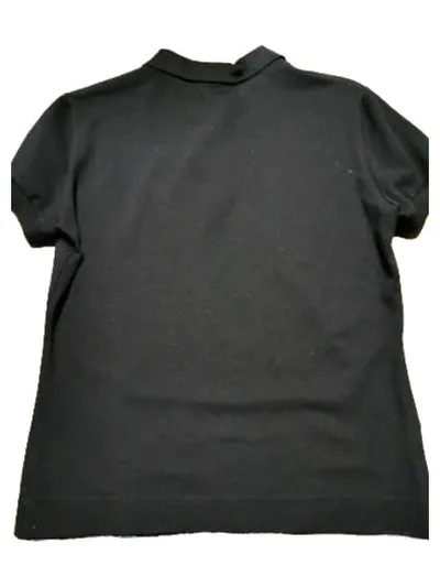 Lacoste Poloshirt Damen Gr. 46 Schwarz Kurzarm Piqué Classic Fit