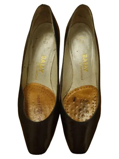 Bally Damen Pumps Leder Blau Gr. 35,5 Klassisch Business Slip-On