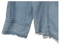 Emily van den Bergh Damen Jeanshemd Hemdbluse Gr. 42 Blau Baumwolle 5