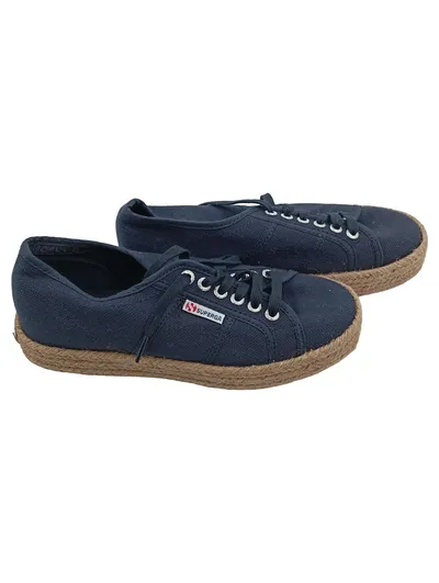 Superga Damen Espadrilles Canvas Sneaker Navy Blau Gr. 39 Jute Sohle
