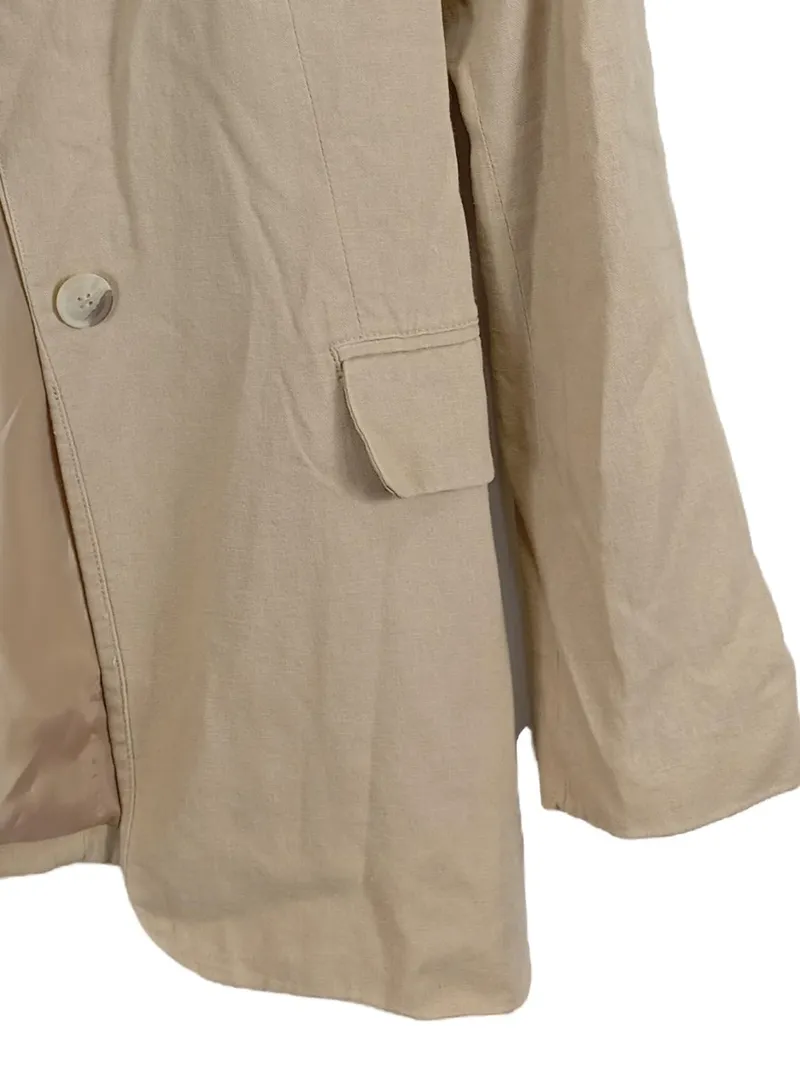EVER.ME Damen Blazer Gr. 34/XS Beige Leinen-Mix Klassisch Business 4