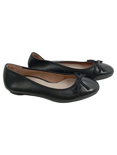 Paul Green Ballerinas Damen Leder Klassisch Schwarz Schleife Gr. 35,5