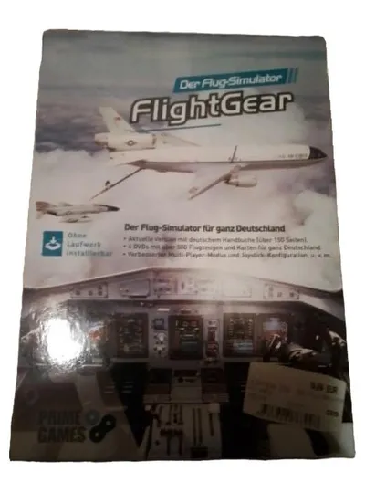 FlightGear Flugsimulator PC Deutschland 4 DVDs Handbuch Multiplayer