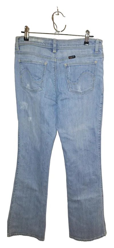 INSCENE Damen Jeans Bootcut Gr. 36 Hellblau Used Look Strass