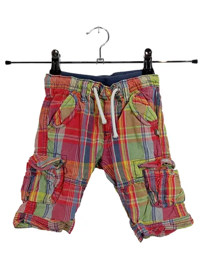 KANZ Cargohose Kinder Gr. 86 kariert bunt Baumwolle Shorts