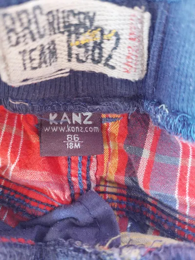 KANZ Cargohose Kinder Gr. 86 kariert bunt Baumwolle Shorts