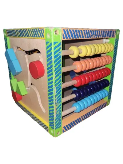 Eichhorn Motorikwürfel Holz Activity Center Lernspielzeug Kinder Mehrfarbig 21cm