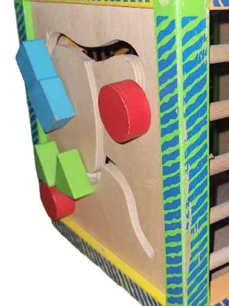 Eichhorn Motorikwürfel Holz Activity Center Lernspielzeug Kinder Mehrfarbig 21cm 3