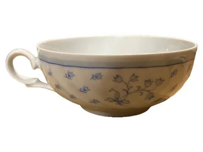 Schirnding Bavaria Teetasse Porzellan Blau Blumenmuster Vintage