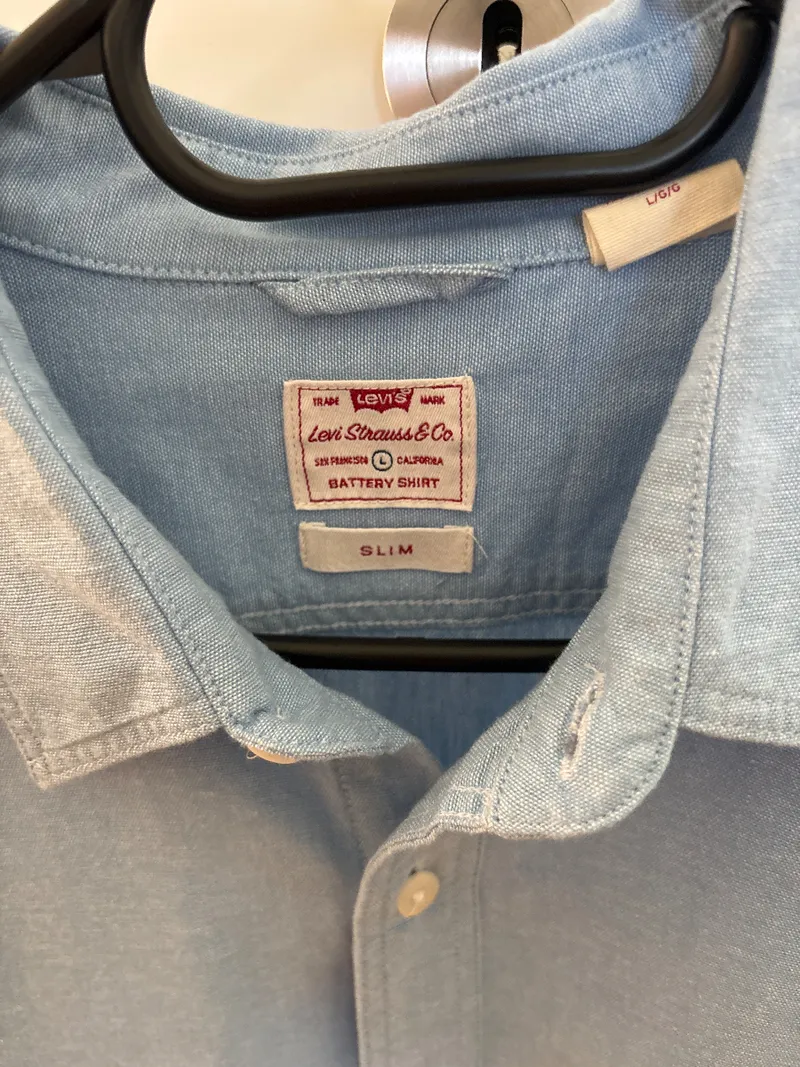 Levi's Herren Freizeithemd Battery Shirt Slim Gr. L Blau Langarm 3