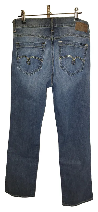 Mavi Damen Mom Jeans Hose Gr. 29 Blau Used Look Baumwolle