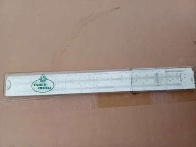 Faber-Castell Rechenschieber Vintage Weiß 27cm Made in Germany