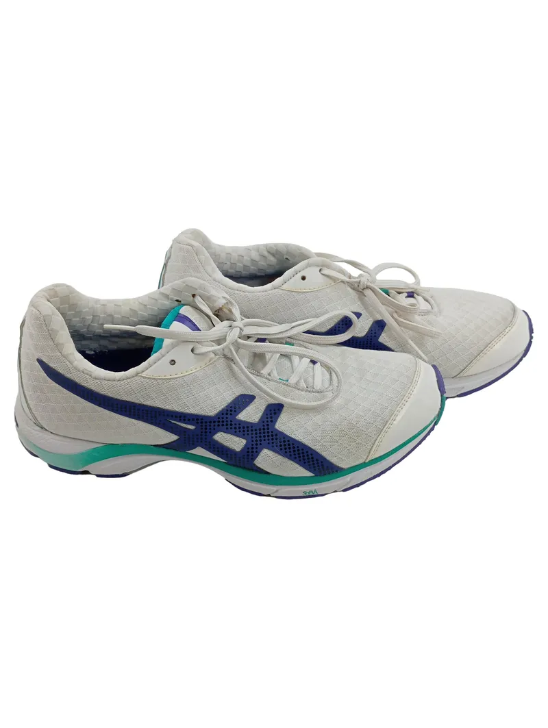 ASICS Damen Sportschuhe Laufschuhe Textil Weiß Gr. 39,5 Schnürung 1