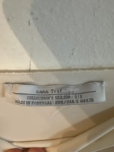 ZARA Trafaluc Damen Trägerkleid Gr. S Weiß Sommer Stickerei