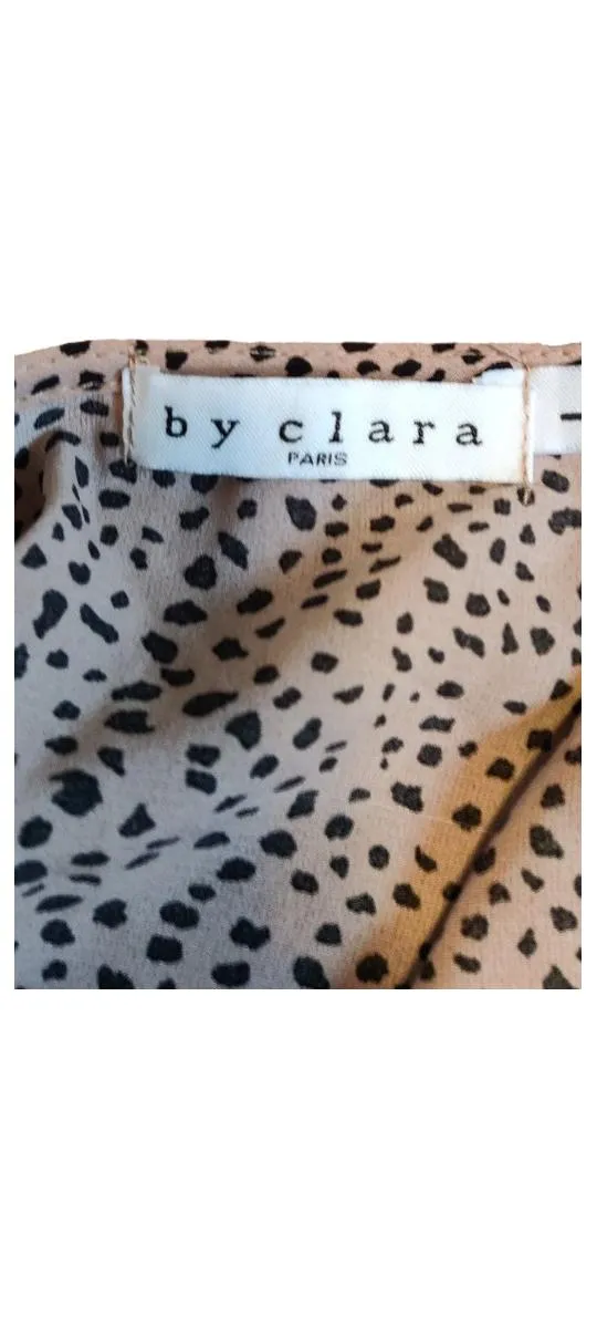 By Clara Wickelkleid Damen 3/4-Arm Animal Print Rüschen Beige L 4