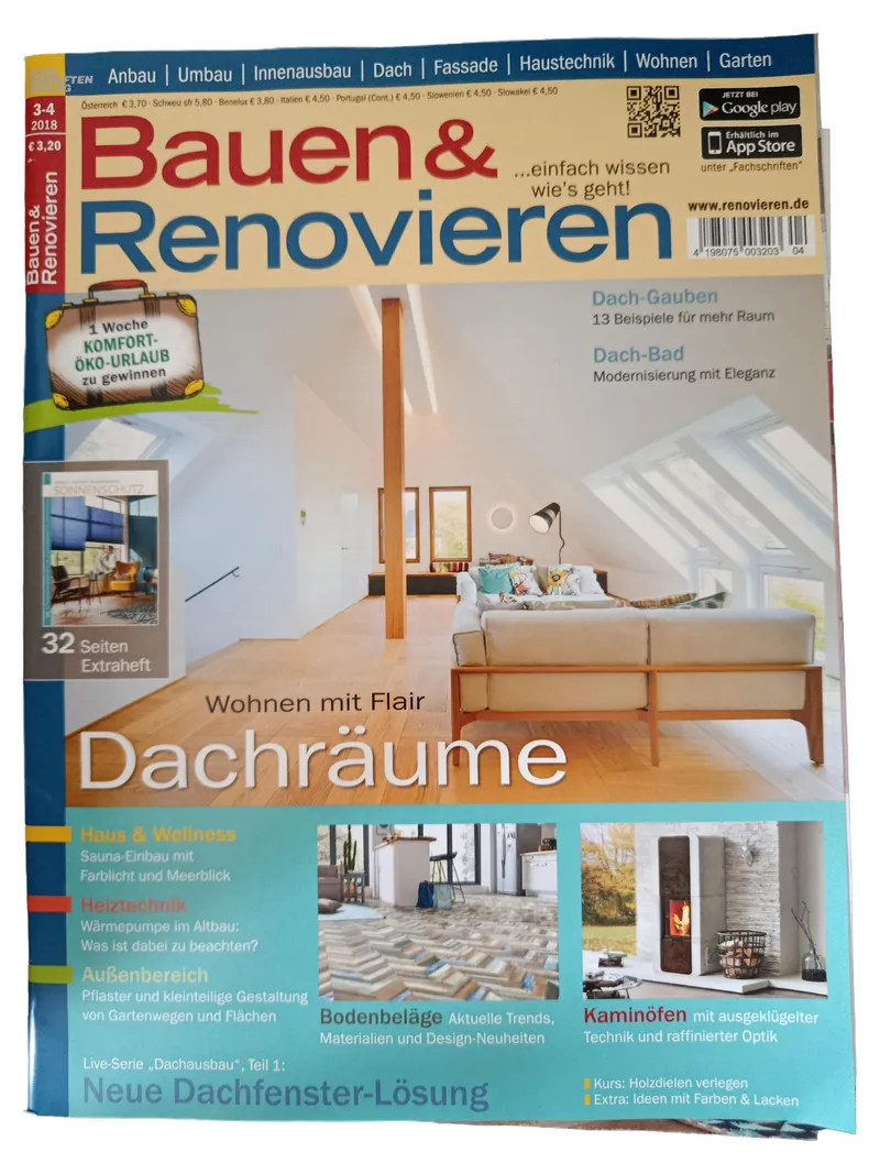 Fachschriften Verlag Bauen & Renovieren 3-4/18 Dachräume Gauben Bad Umbau 1