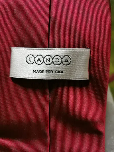 Canda Krawatte Herren Business Klassisch Uni Rot Polyester 140 cm