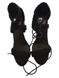Even&Odd Damen Sandaletten Gr. 39 Schwarz Blockabsatz Schnürung Elegant 2