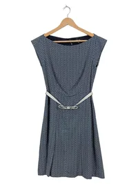 Elise Ryan Damen Business Etuikleid Blau Geometrisch Schleife Gr. 40 L 1