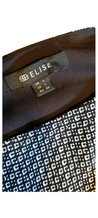 Elise Ryan Damen Business Etuikleid Blau Geometrisch Schleife Gr. 40 L 4